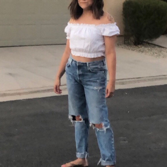 White eyelet crop top - Picture 4 of 5